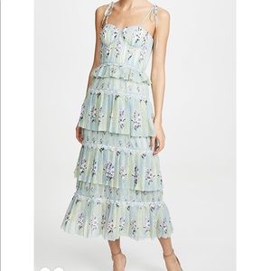 Self Portrait Floral Tiered Dress